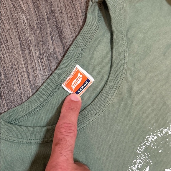 TSPTR Men's Large Jerry Garcia Grateful Graphic Tee - Olive (22" Chest) - Picture 3 of 3